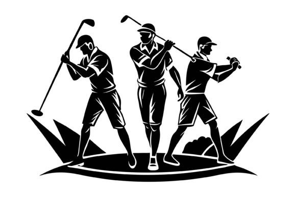 Abstract Golf Sport in Modern Design