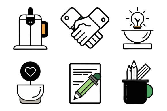 Business Black Icons Set: Practical Design for Everyday Use