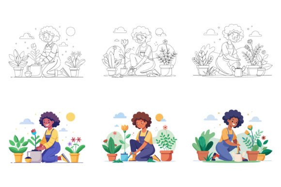 Exploring Nature Through Versatile AI Illustration Sets