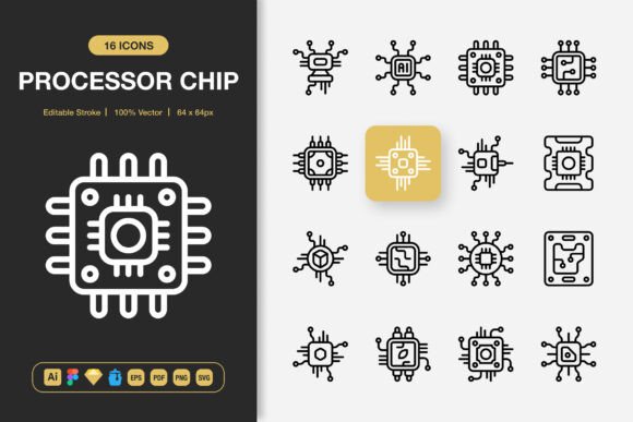 Processor Chip Icons: A Practical Evaluation of a Versatile Icon Set for Modern Design Work