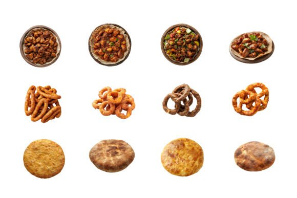 Set from Various Freshly Baked Buns