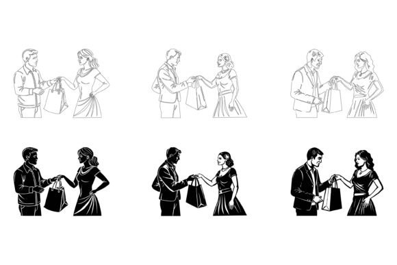 Shopping Occupation: AI EPS Illustration Sets for Modern Creators